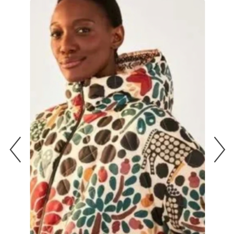 FARM Rio Reversible Romantic Garden Puffer Size M - Picture 7 of 7
